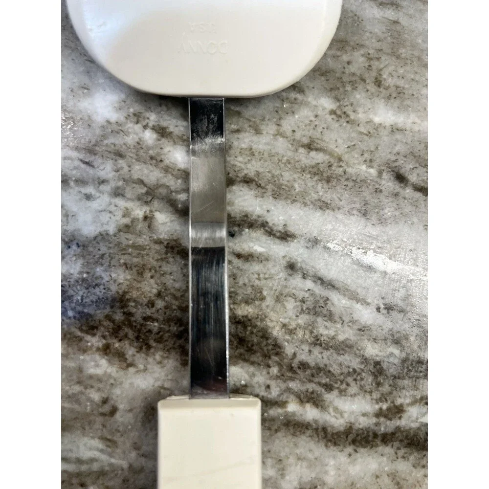 Vintage Bonnie Spatula Turner Flipper Stainless Steel White Handle Made In USA